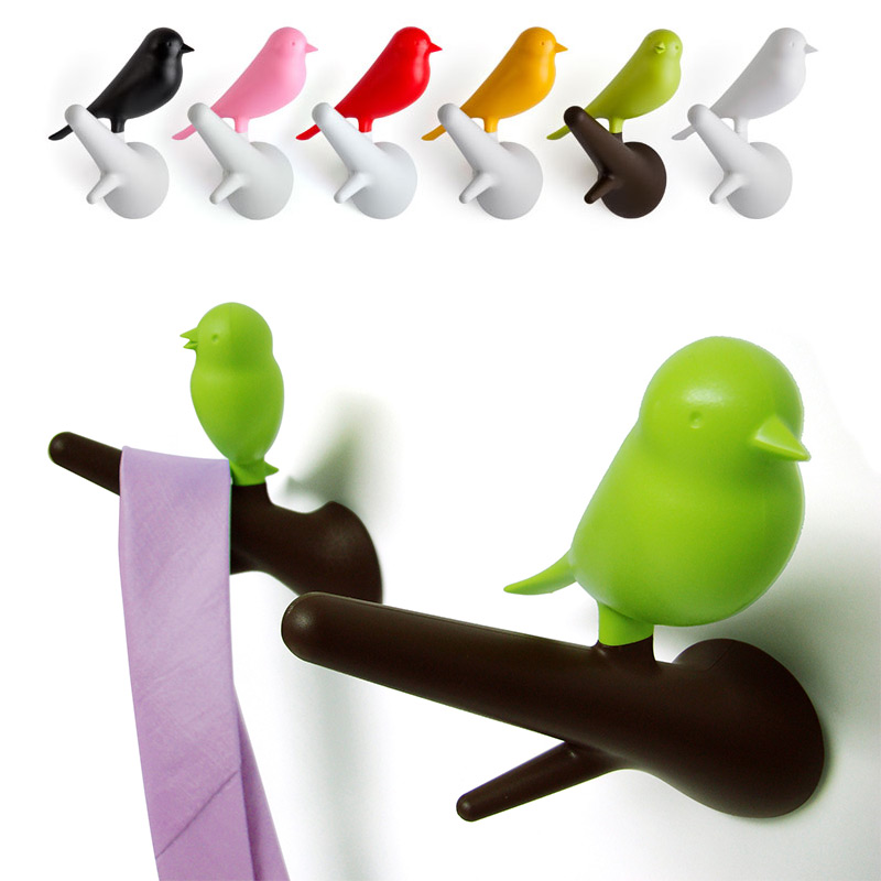 Вешалки настенные sparrow 2 шт. белые-черные QUALY  253699 Черный  - Вид №1