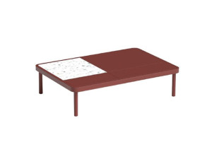 Металлический прямоугольный садовый столик