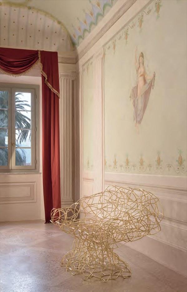 edra Кресло из гнутой вручную проволоки из нержавеющей стали Corallo Col010 - Вид №4