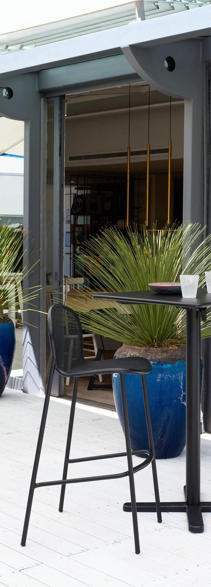 emu Высокий садовый стул из стали с подставкой для ног Ronda xs 459 - Вид №4