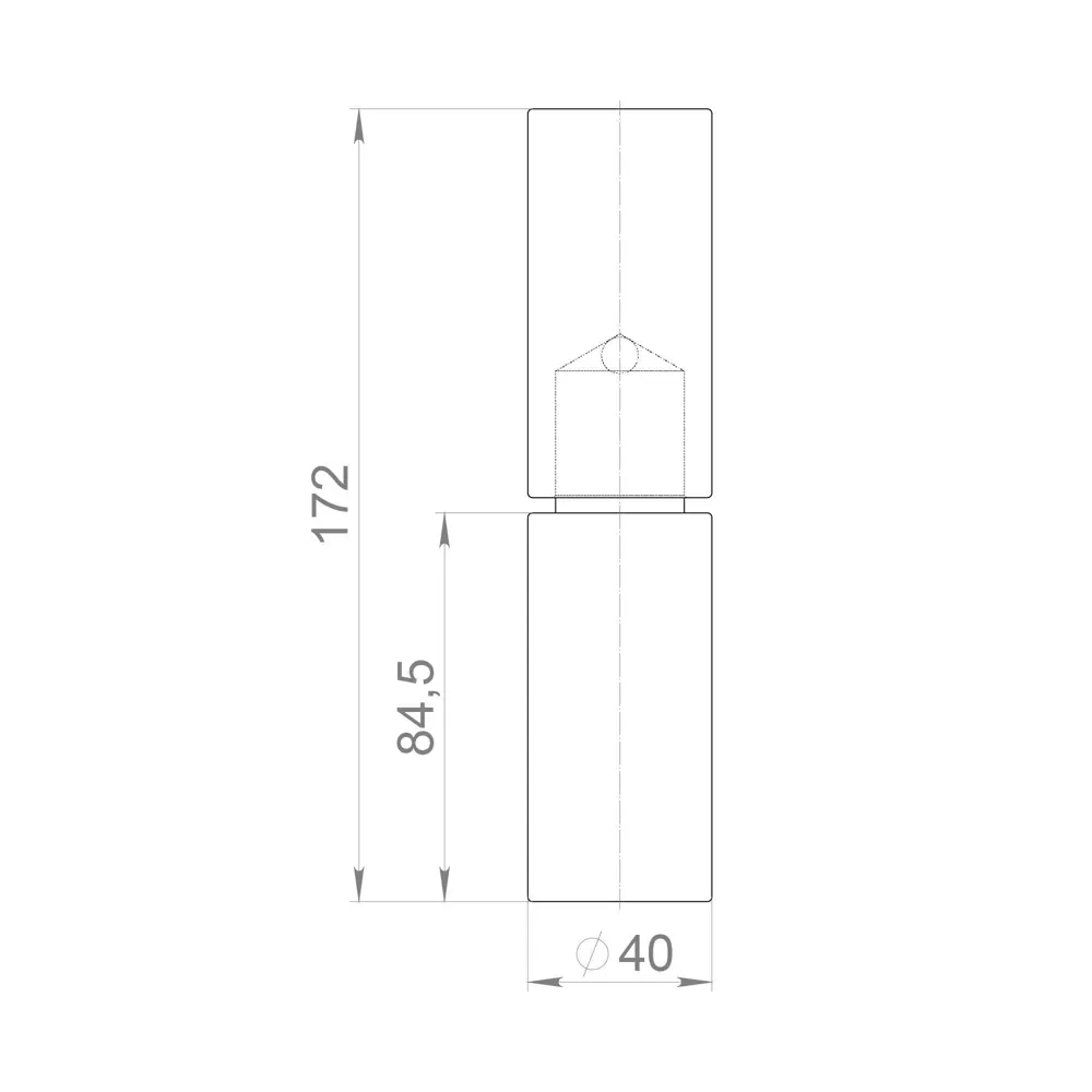 Петля гаражная с шаром 40x170 мм цвет черный Santreyd STLM-2192065 - Вид №4