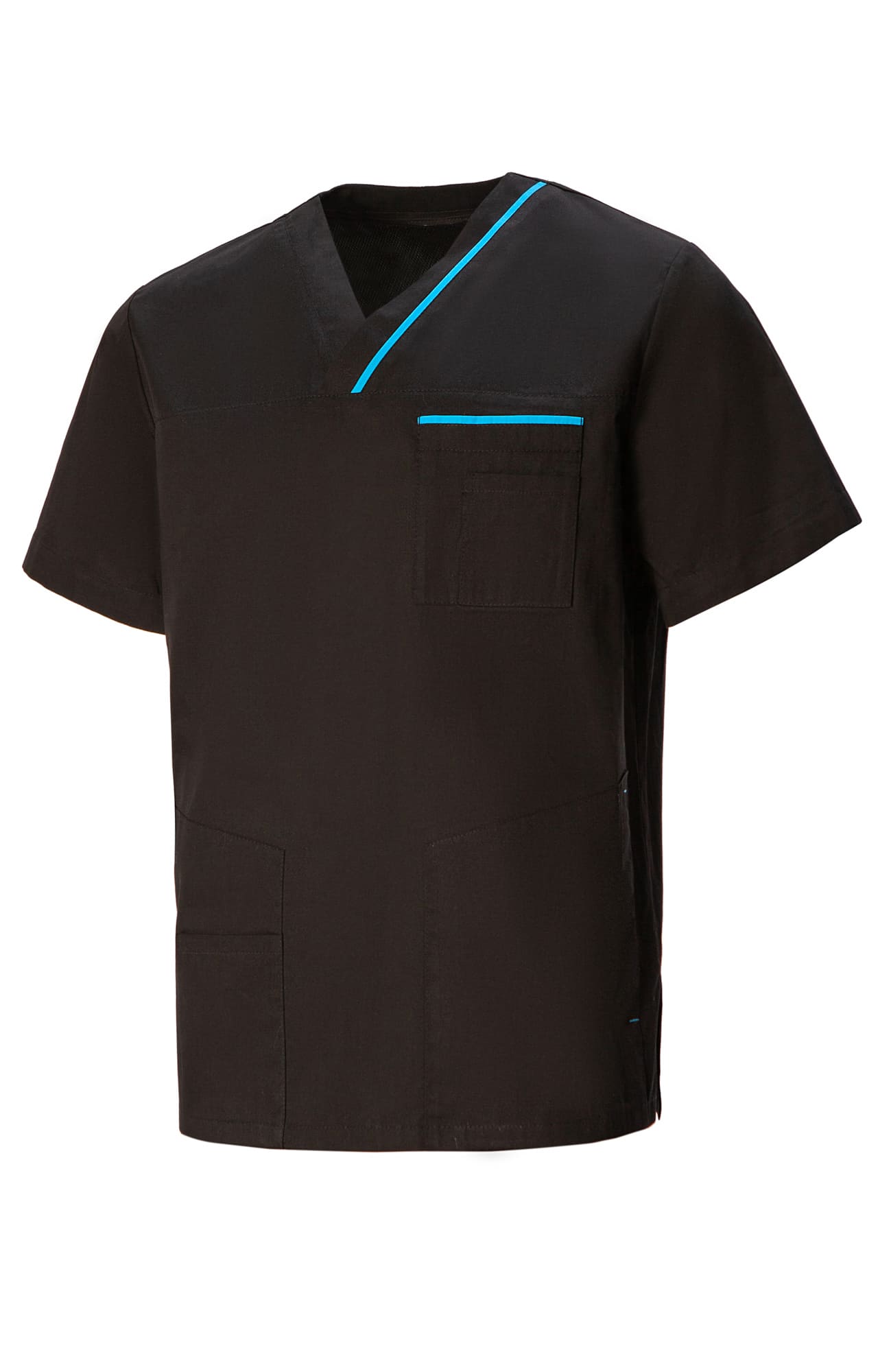 5040167 Куртка ОРИОН мужская черная бирюза  Медицинская одежда  размер 48-50/182-188 Спецодежда 