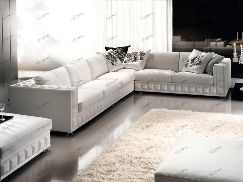 Former In Italia Модульный угловой диван из кожи и ткани Gordon plus sun-id-1500314