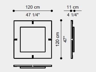 Квадратное настенное зеркало со стеклянной и тканевой рамой ETRO Home Interiors RENÉ ARCH-00023269 - Вид №4
