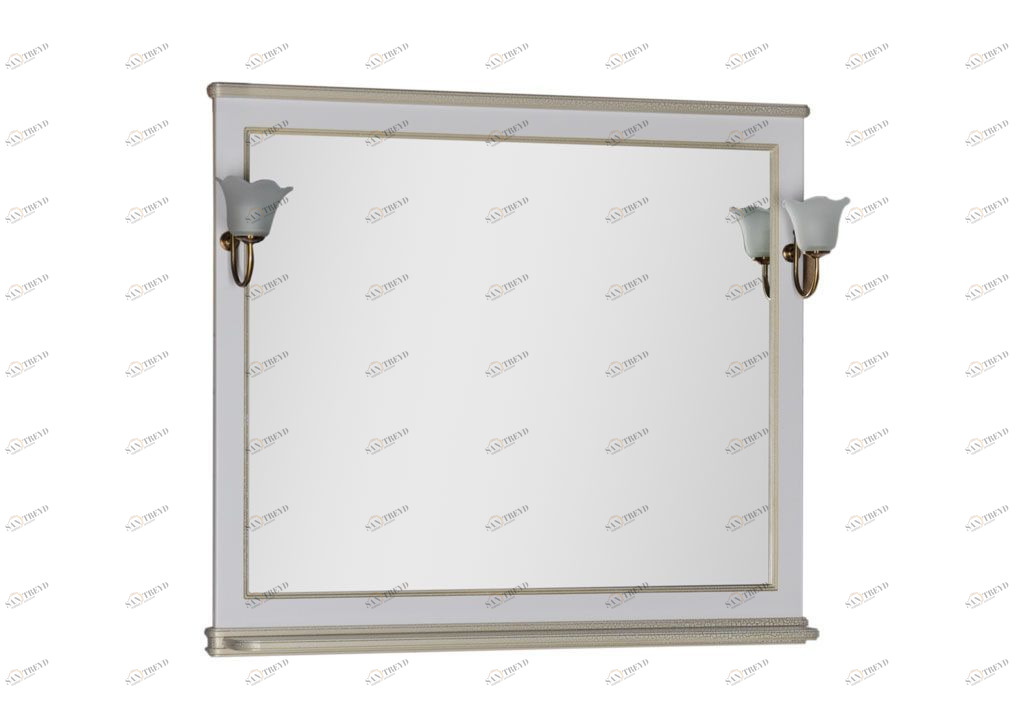 Зеркало Aquanet Валенса 110 белый краколет/золото 00182648