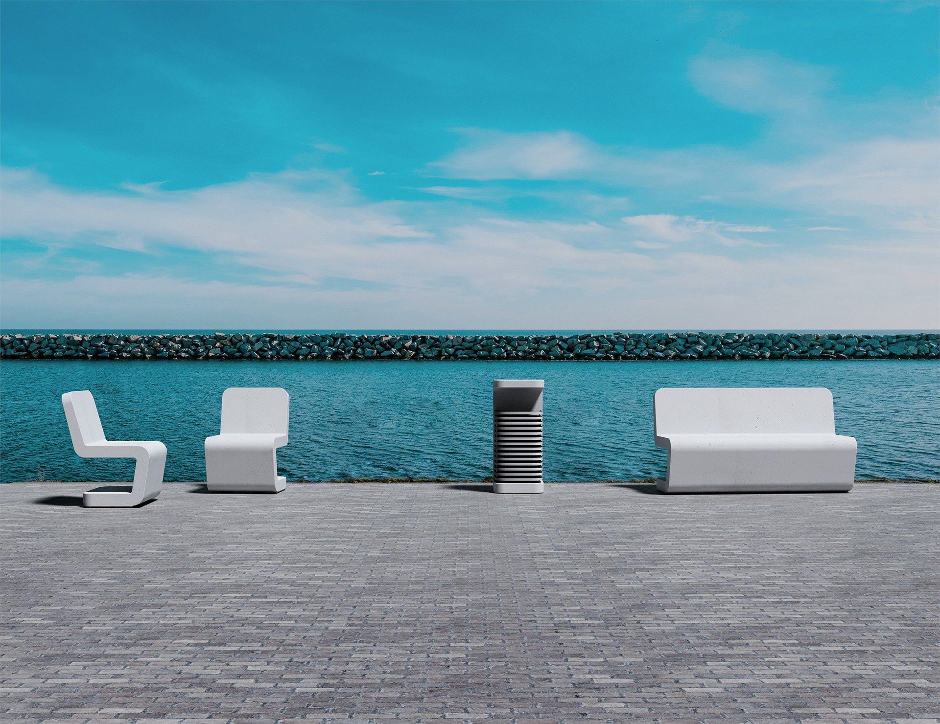 Бетонное наружное сиденье SIT Flow ARCH-00121965 - Вид №4