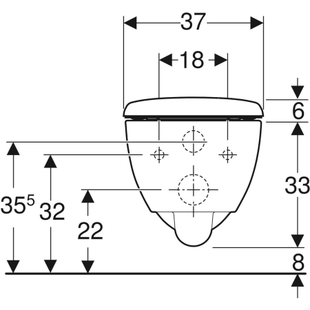 500.803.00.1 Подвесной унитаз настенный Белый Geberit  Германия  - Вид №4