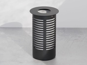 Наружная металлическая корзина для мусора