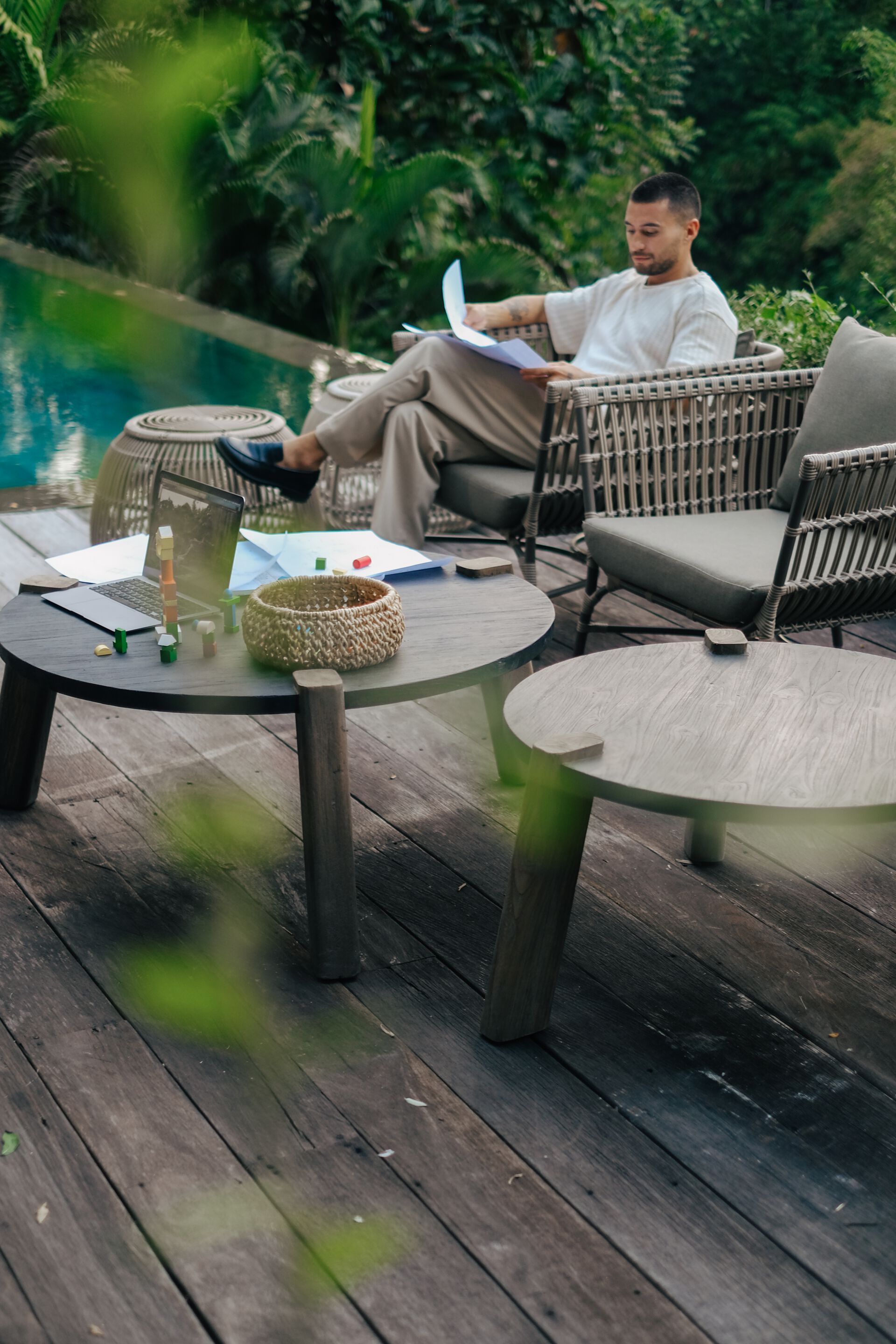 Круглый стол из тикового дерева cbdesign 70 ARCH-00089909 - Вид №9