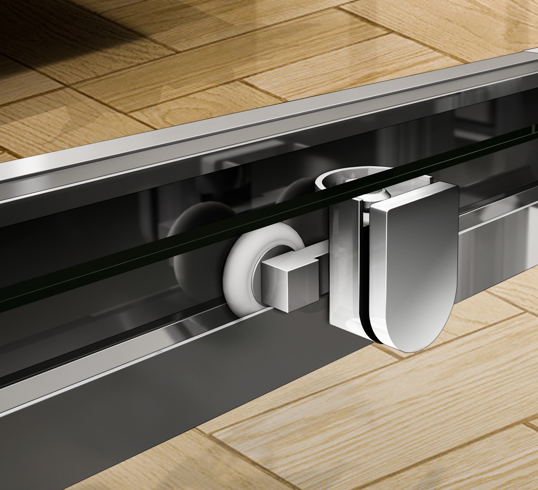 Душевая дверь в нишу CEZARES PRATICO-BF-1-100-P-Cr - Вид №6