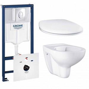 NW0003 Подвесной унитаз настенный Белый Grohe Bau Тайвань