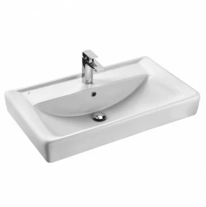 1WH302084 Подвесная раковина настенная прямоугольная AQUATON АМЕРИНА ДАКОТА белая