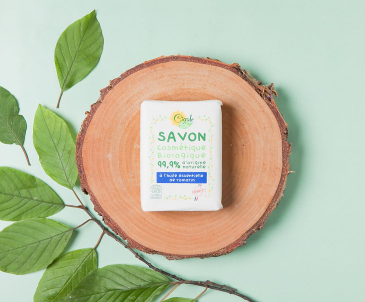 7209 CIGALE BIO Мыло твердое с эфирным маслом розмарина Вкусляндия 