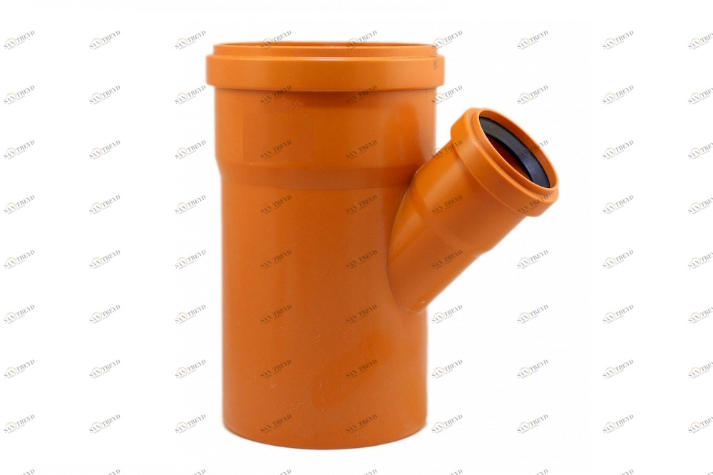 Тройник наружный ПП 110х50х45° рыжий Политек 6390