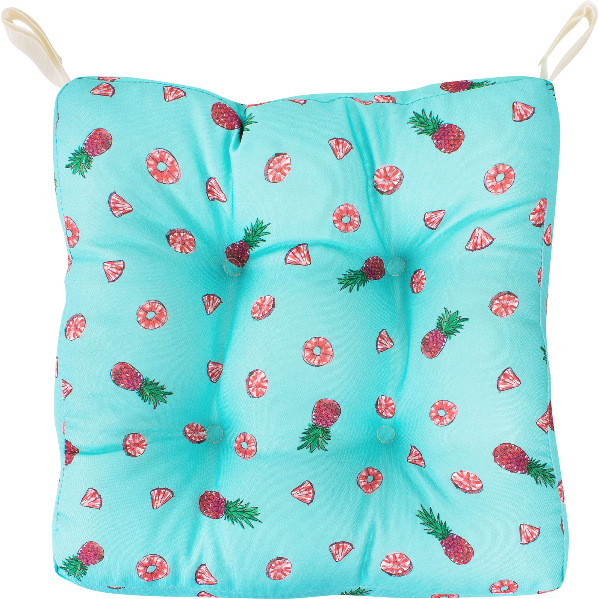 82009014 Сидушка для стула «Ананасы», 40х35 см, цвет бирюзовый Santreyd 