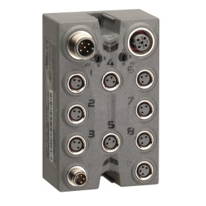 TM7NCOM08B Дискретный модуль CANopen IP 67, 8 вх/вых, разъемы М8 Schneider Electric OEM ПЛК Modicon