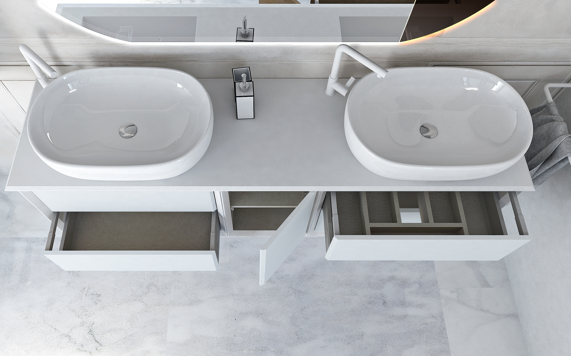 Мебель для ванной CEZARES BELLAGIO 175 Bianco Opaco - Вид №2