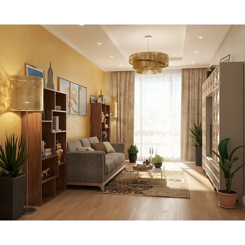 Обои флизелиновые Мех 1.06х10 м цвет золотой ЭР 4358-9 Erismann BEATRICE STLM-2004247 - Вид №3