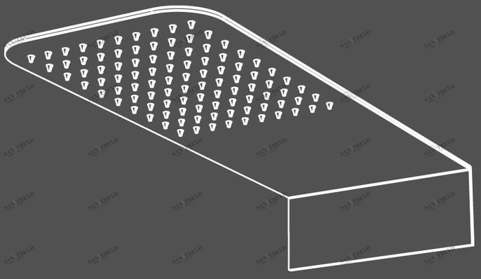 Radomonte Настенная лейка для дождевого душа из нержавеющей стали  Sof5 