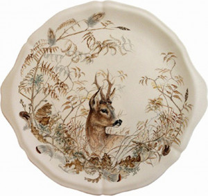 10540958 Gien Блюдо круглое с ручками Gien Солонь 34см, фаянс Фаянс