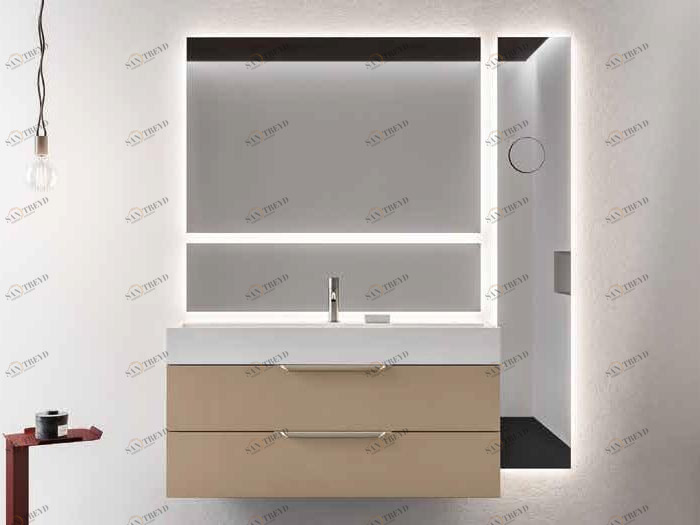 Cerasa Тумба под умывальник, лакированная, с зеркалом Nerolab sun-id-1463200