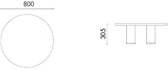 Grado Design Низкий круглый журнальный столик из мдф  Peb-tb-ct-c  - Вид №20