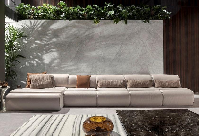 HESSENTIA | Cornelio Cappellini Модульный кожаный диван с шезлонгом Denver Santreyd sun-id-1397449 - Вид №2