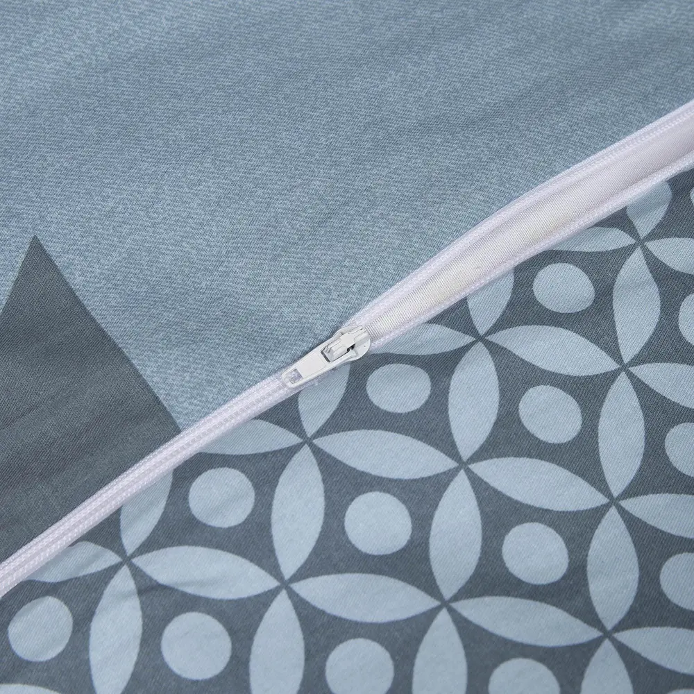 Комплект постельного белья Amore Mio Сканди евро сатин серый STLM-2206207 - Вид №4