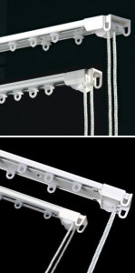 Алюминиевая направляющая для завитых штор