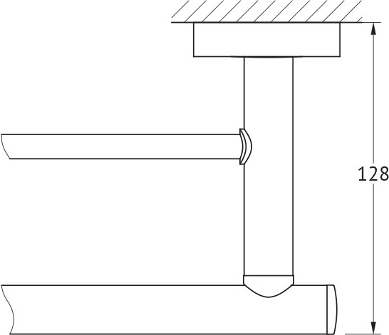 LUX 037 Штанга для полотенца двойная 60 cm FBS Luxia - Вид №1