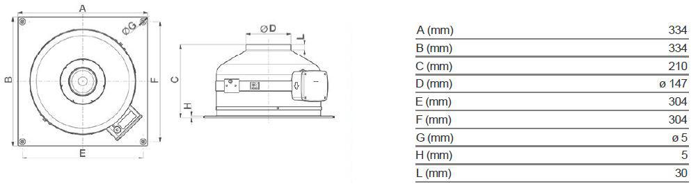 Vortice Центробежный канальный вентилятор настенный для интерьеров Ca md e w 16122 - Вид №4
