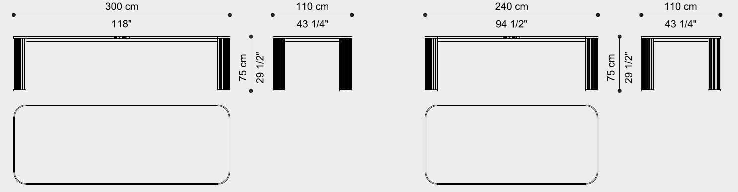 Многослойный прямоугольный обеденный стол ETRO Home Interiors Танжер ARCH-00091189 - Вид №1