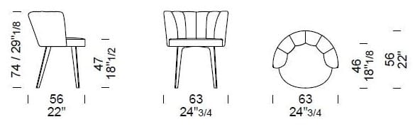 Кожаный мягкий стул с подлокотниками Borzalino Diva ARCH-00032839 - Вид №12