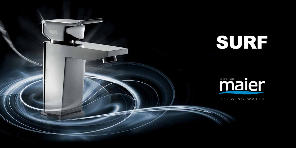 Однорычажный смеситель для раковины с клапаном клик-клак 52.004C MAIER SURF 52004C - Вид №2