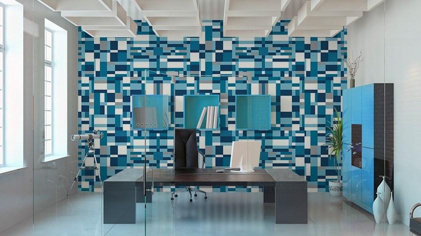 GLAMORA Виниловые обои с оптическим рисунком Colour blocking sun-id-1373824 - Вид №3