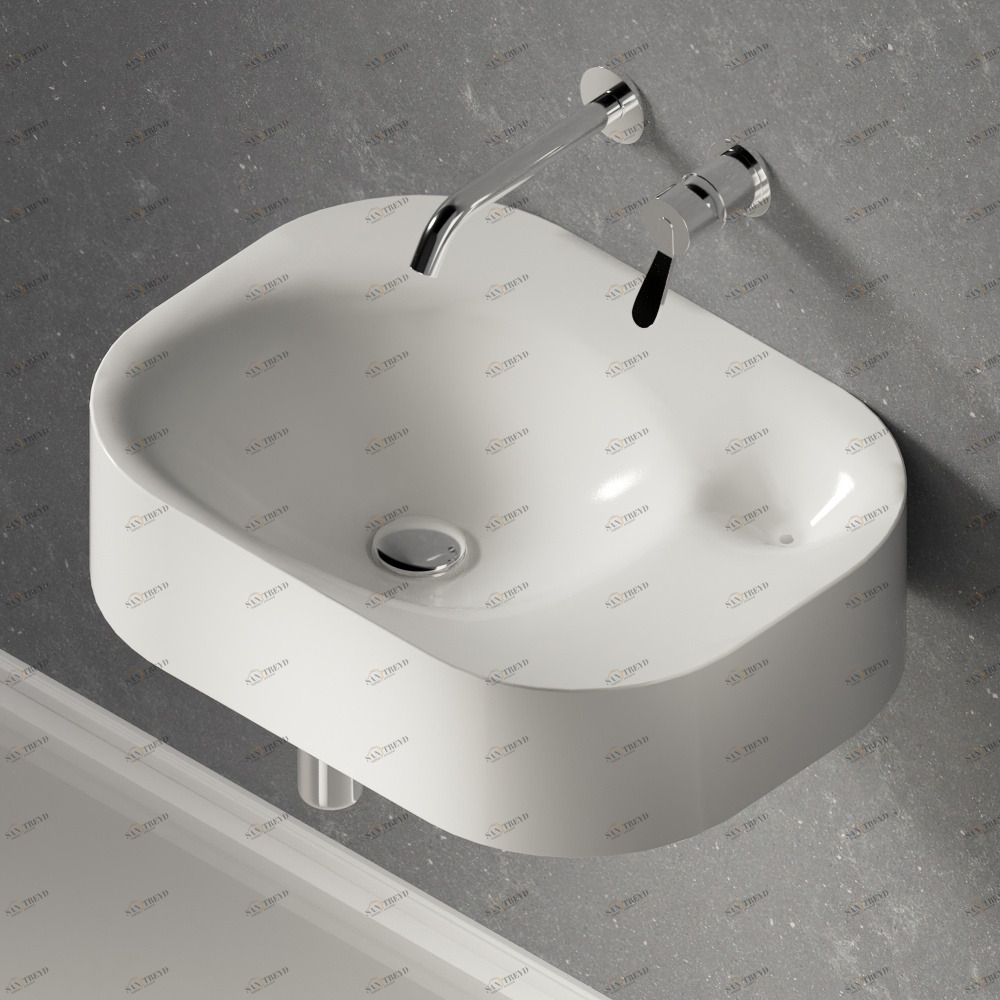 ACER0763M0ZZZ Подвесная раковина настенная овальная Agape  белая 