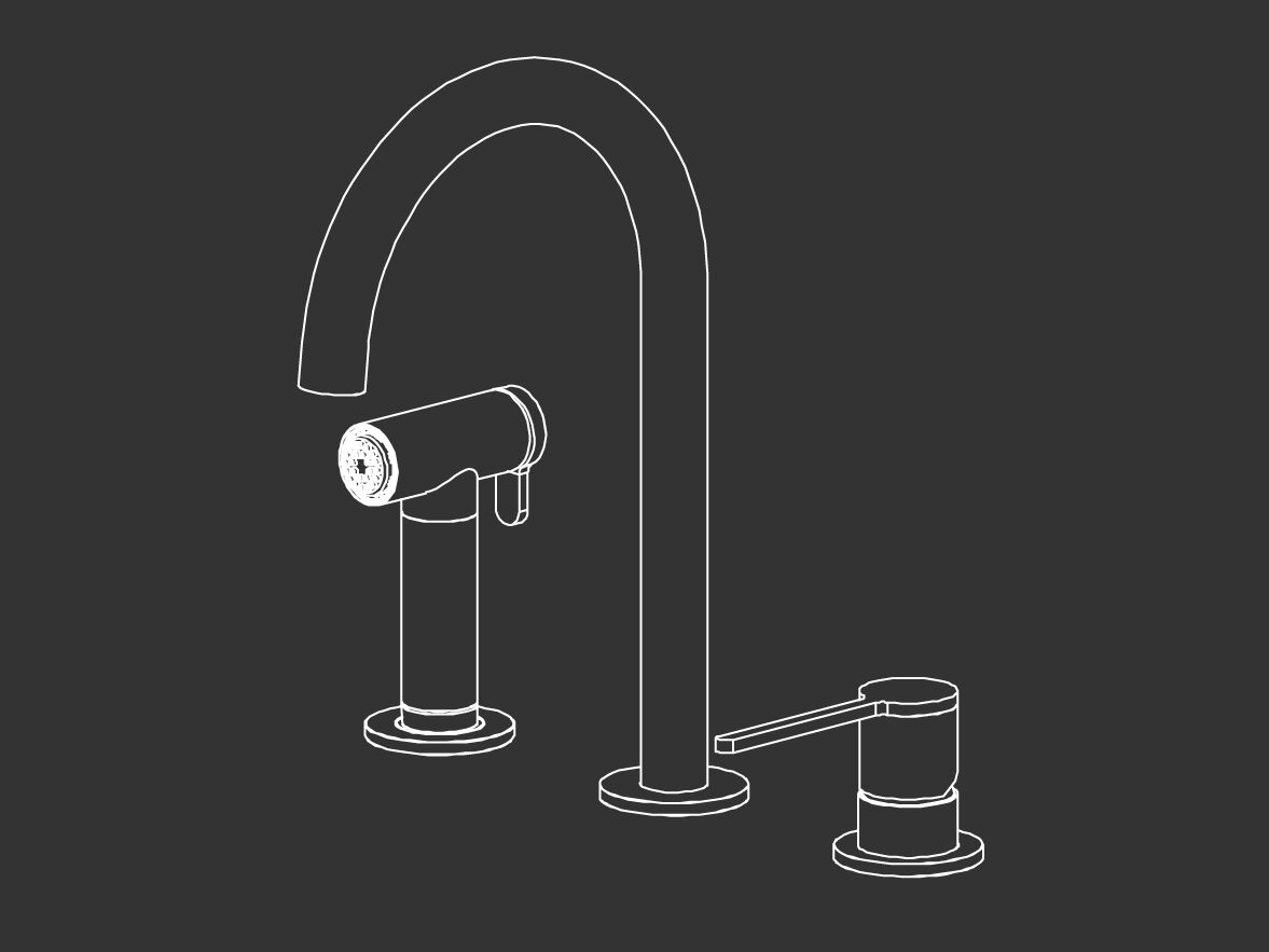 Смеситель для кухни на столешнице со съемным ручным душем CEADESIGN INNOVO ARCH-00092640 - Вид №1