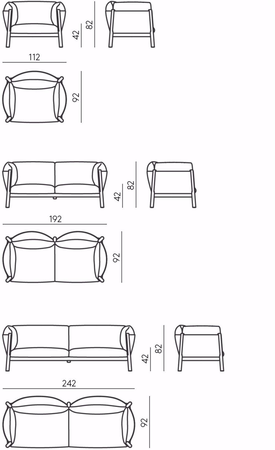 DE PADOVA Диван из ткани Yak sun-id-1458567 - Вид №6