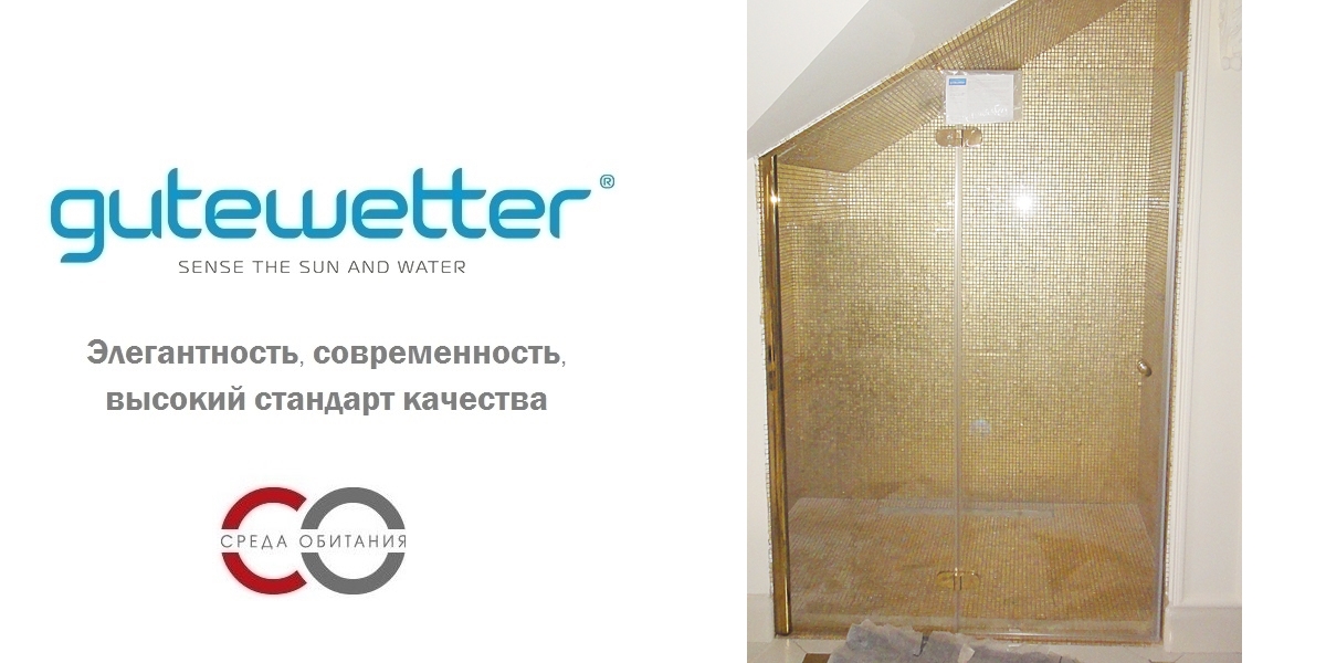 Душевая дверь в нишу 100x190 GK-102 GUTEWETTER LUX DOOR 100X190GK102 - Вид №1