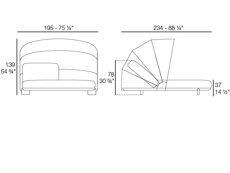 Садовая кровать с солнцезащитным козырьком Vondom Milos ARCH-00134708 - Вид №3