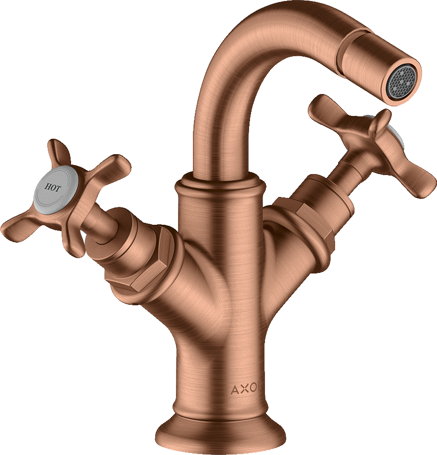 16520310 Смеситель для биде, 2 ручки, крестообразные ручки и сливной гарнитур AXOR MONTREUX