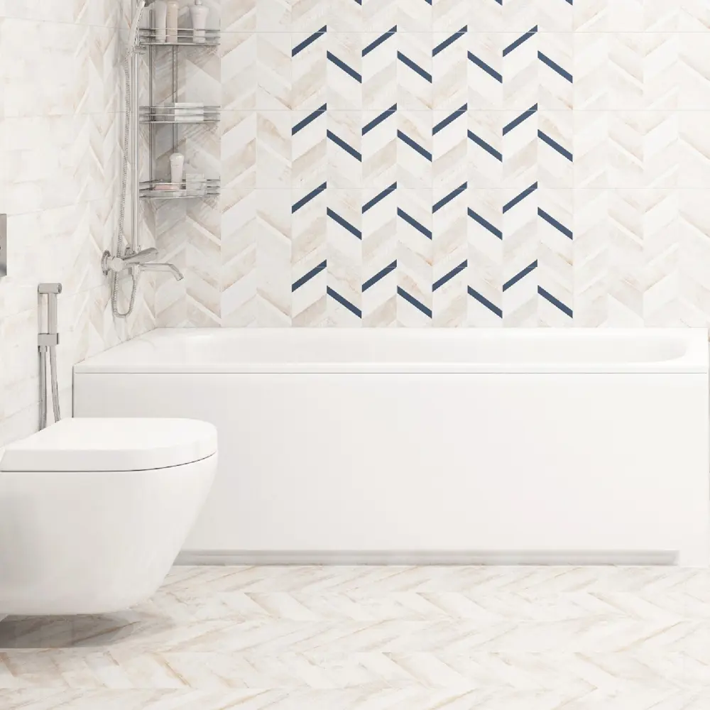 Керамогранит LB Ceramics Блю Шеврон 45x45 см 1.62 м² матовый цвет бежевый STLM-2109623