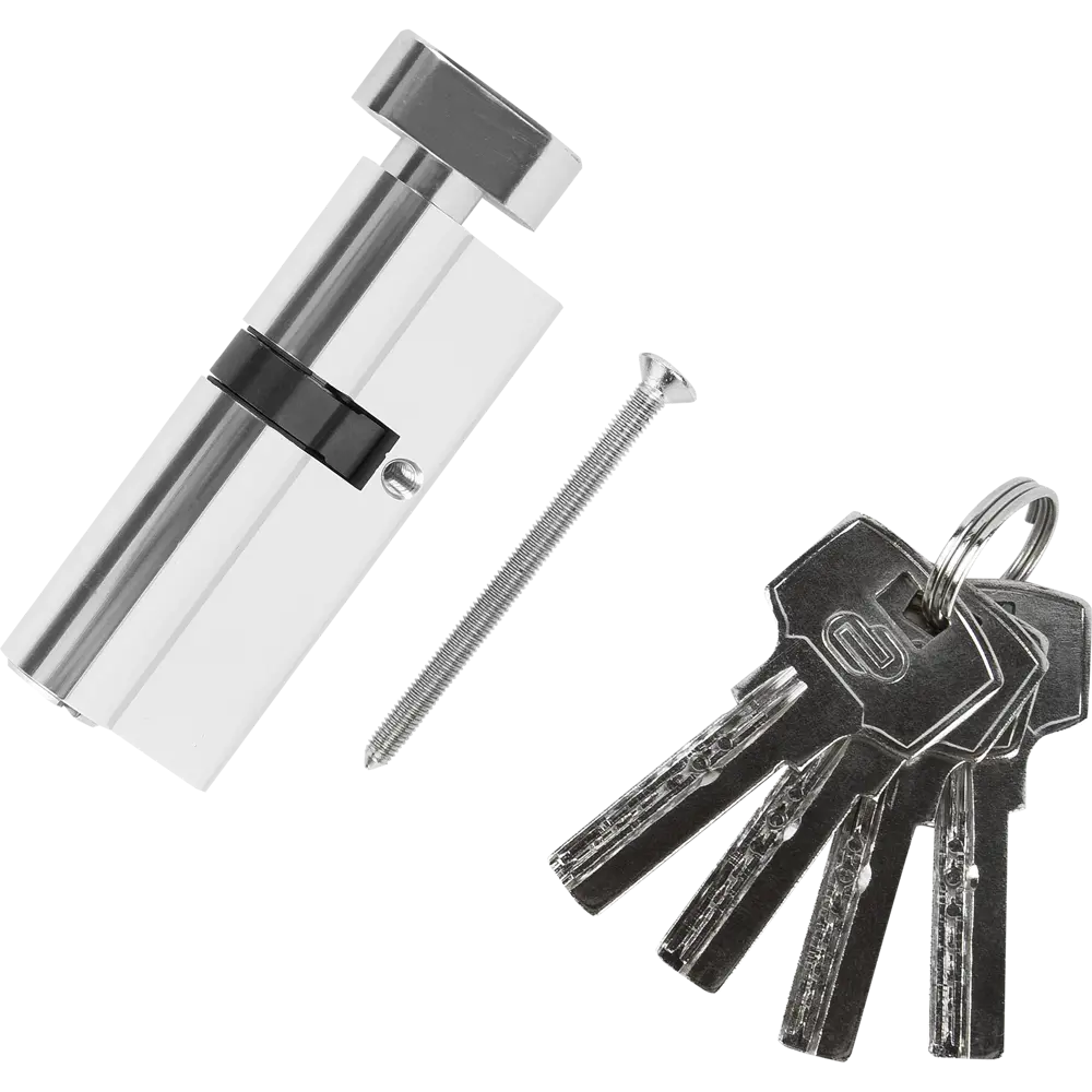 Цилиндр дверной Standers TTAL1-3040NBCR с ключом и вертушкой 82625278 STLM-0032167 - Вид №1