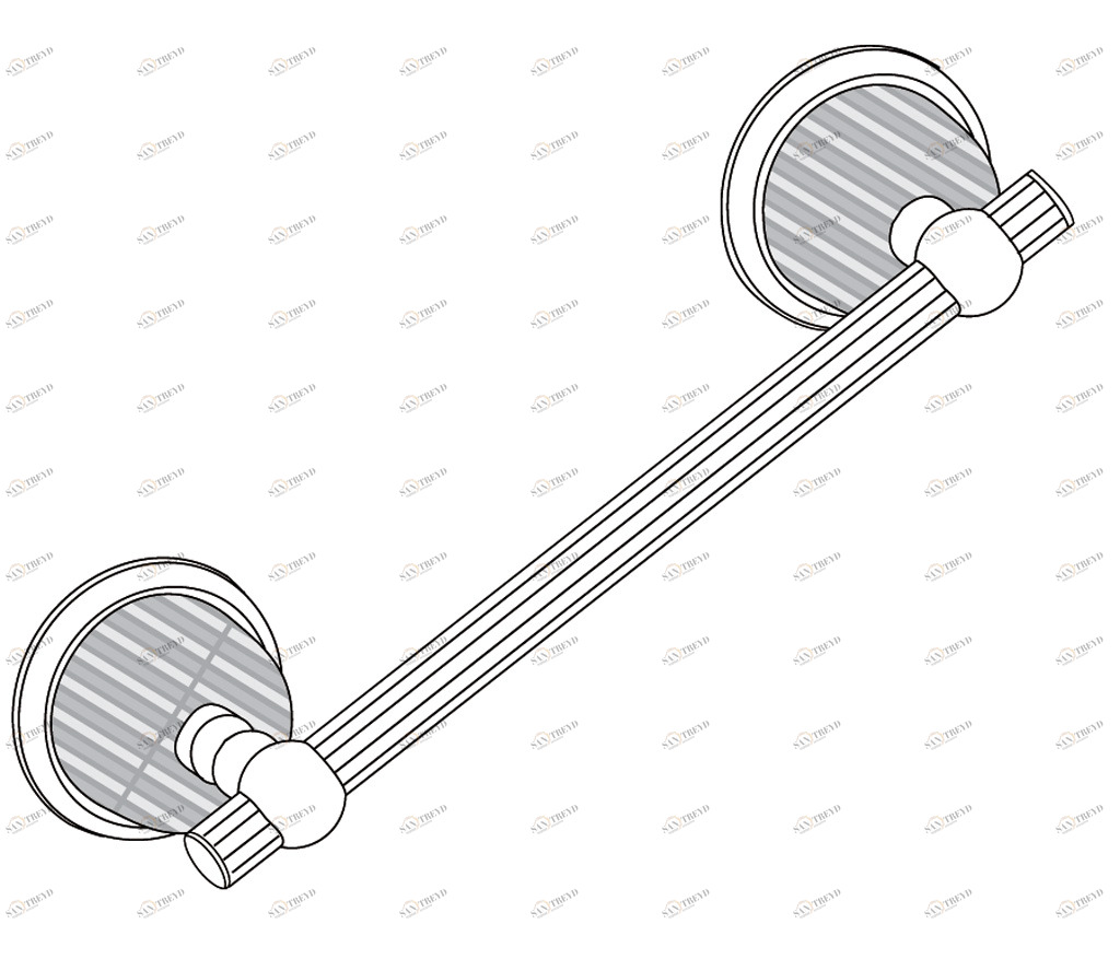 C68-512 C68-512 Поручень, длина 30 см ХРУСТАЛЬНЫЙ КУПОЛ Cristal & Bronze COUPOLE CRISTAL 