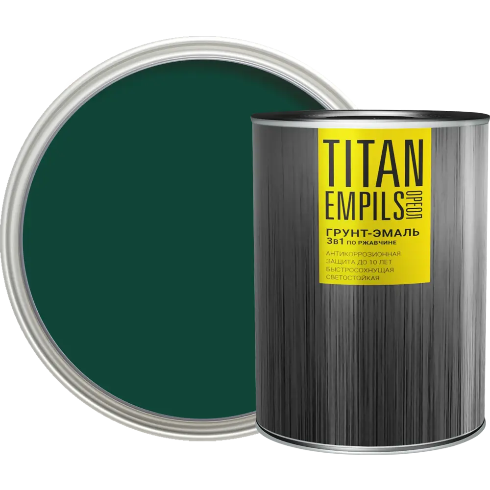 Грунт-эмаль по ржавчине Ореол Titan цвет зеленый 0.9 кг STLM-2194866