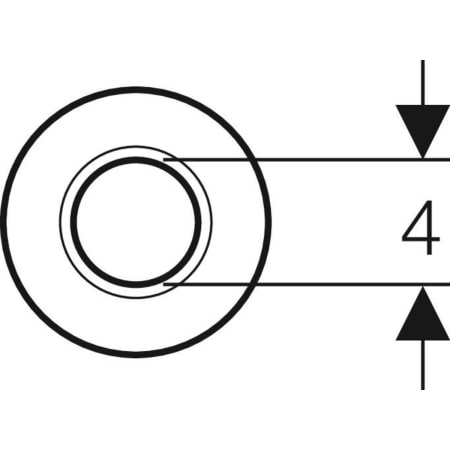 854.187.11.1 Стенная розетка Geberit, плоская Geberit  - Вид №3