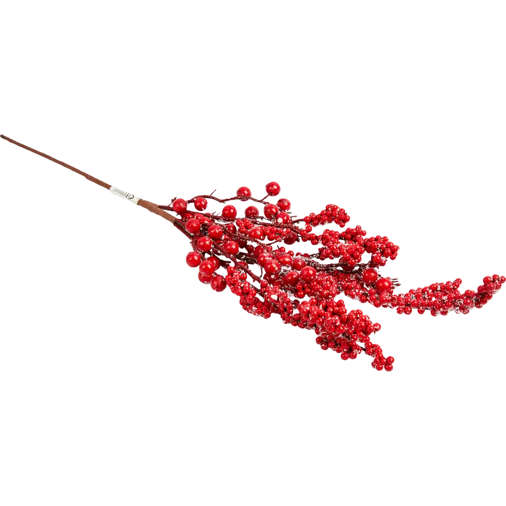 Веточка зимней рябины пластик разноцветный 10x60 см Santreyd STLM-2046711