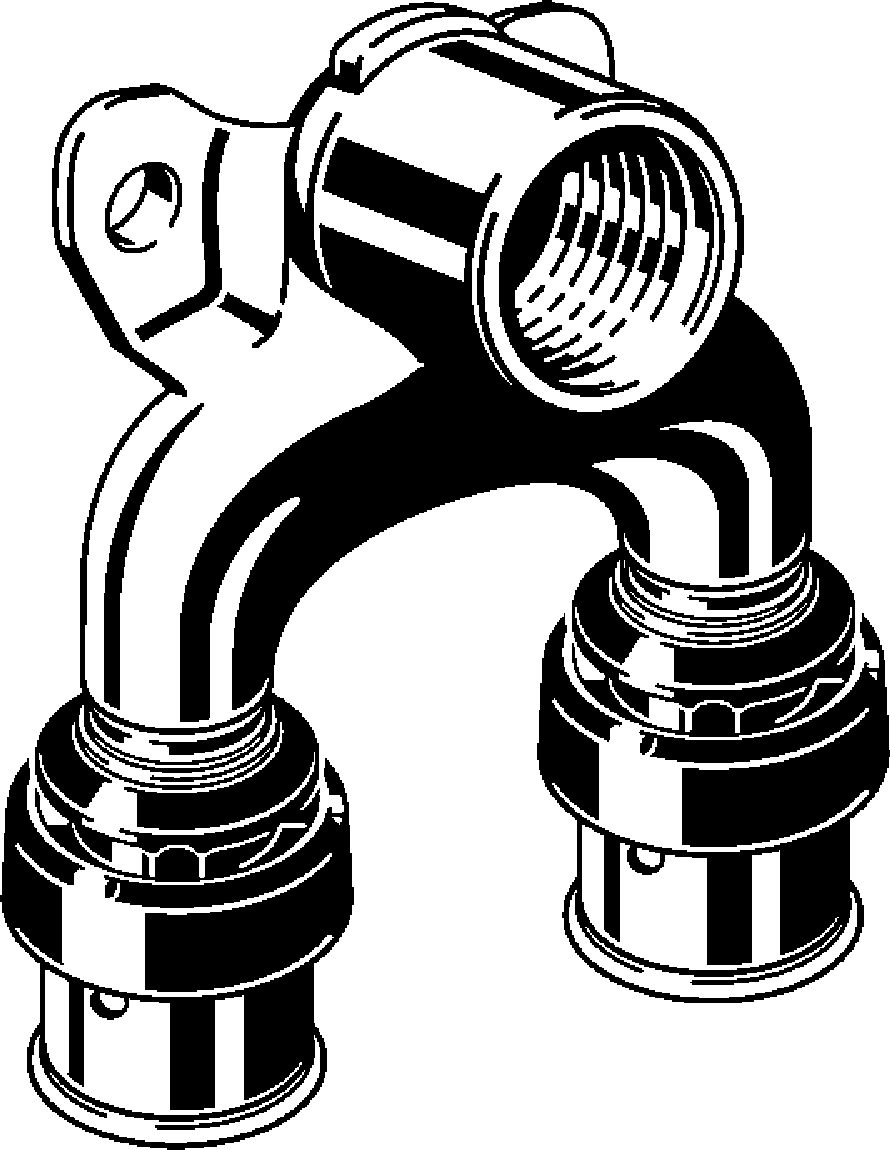 Viega Проходная водорозетка Viega Smartpress 6725.7 (730420) 730 420 - Вид №1