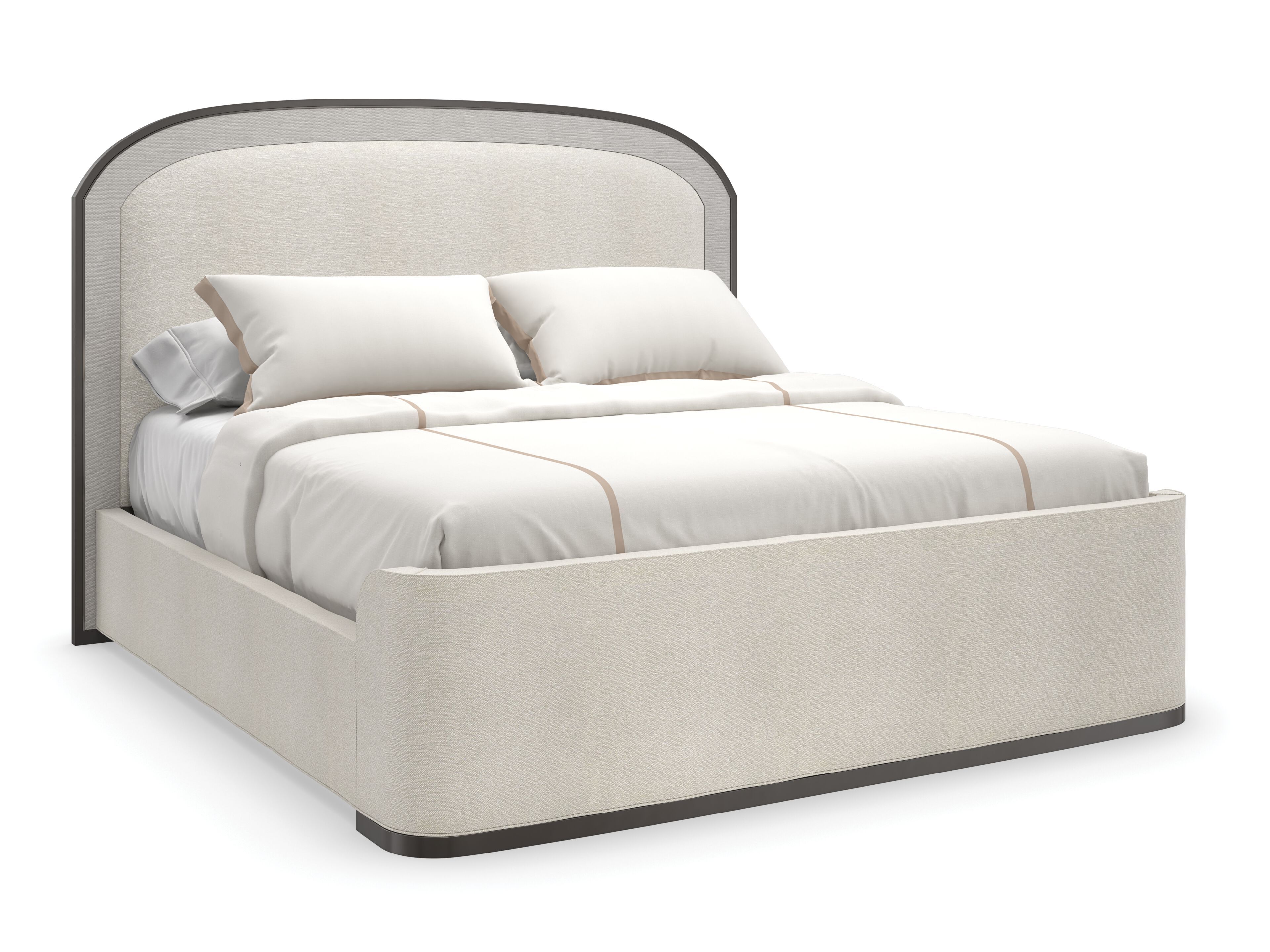 Двуспальная мягкая кровать из ткани Caracole WANDERLUST ARCH-00027412