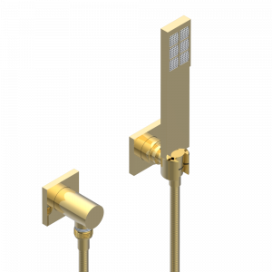U2K-52 Душ ручной стильный встраиваемый в стену, шланг, стационарный кронштейн и колено для душа Thg-paris So Золото
